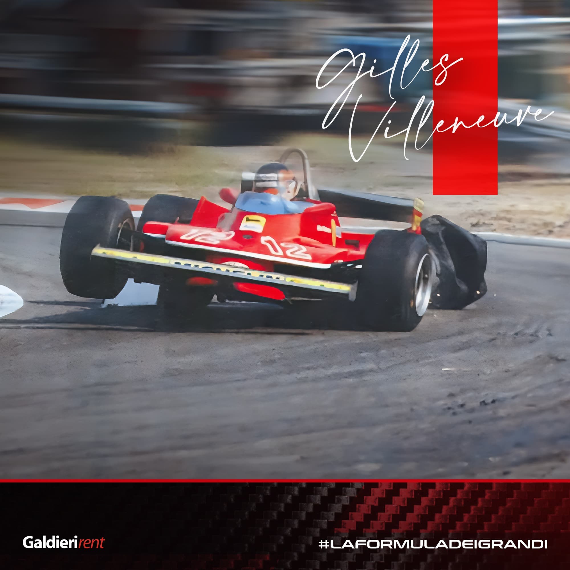 Gilles Villeneuve, colui che guida anche su tre ruote