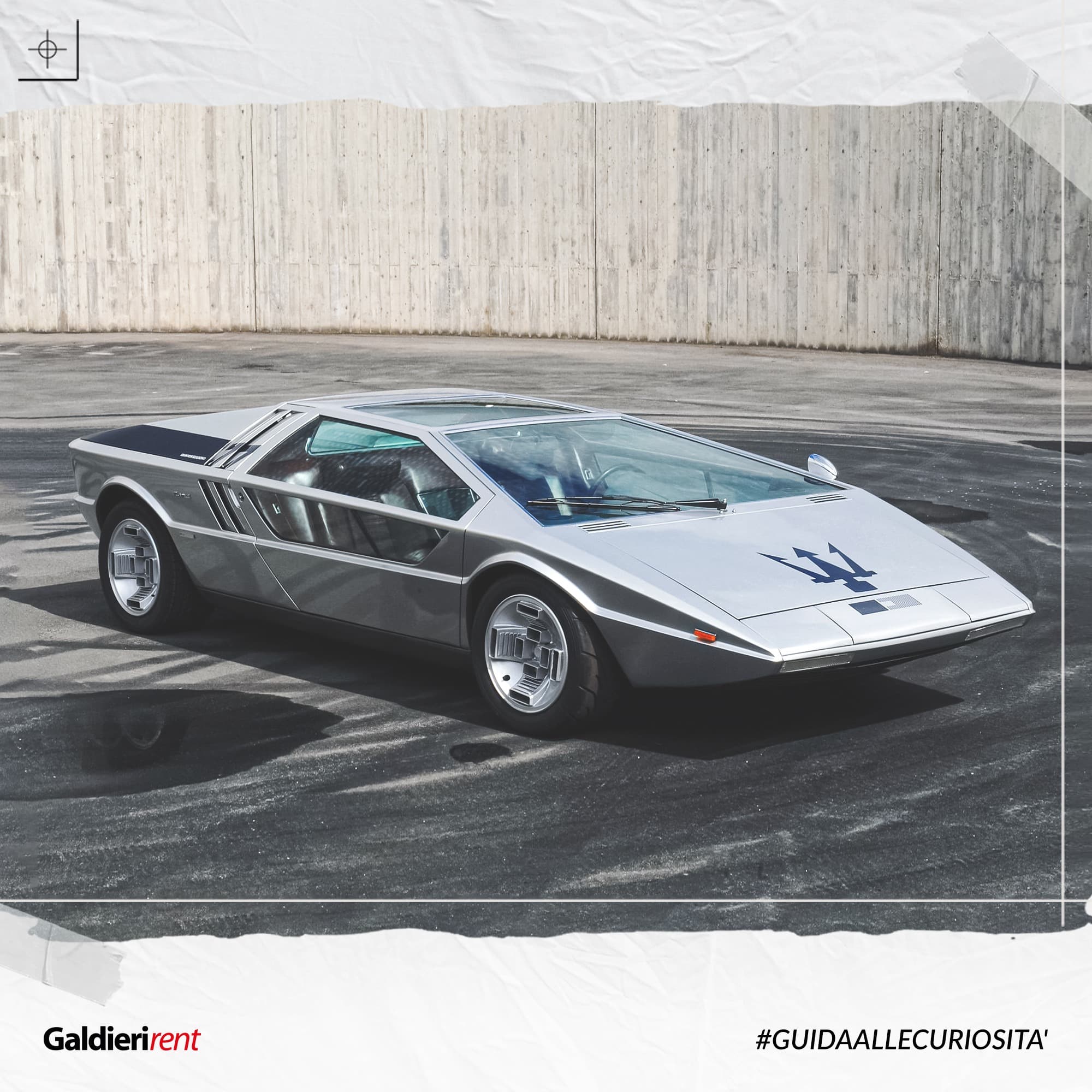 Maserati Boomerang soffia 50 candeline